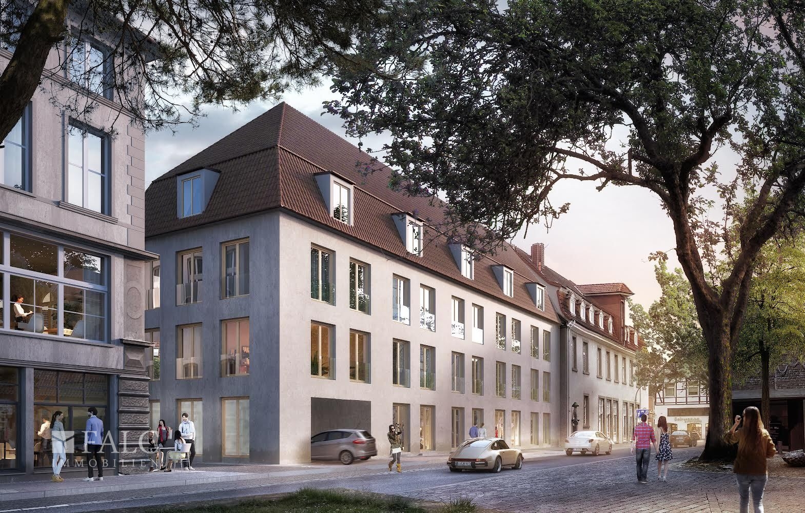 Rendering Thomästr. 4 Neubau Vorderansicht 